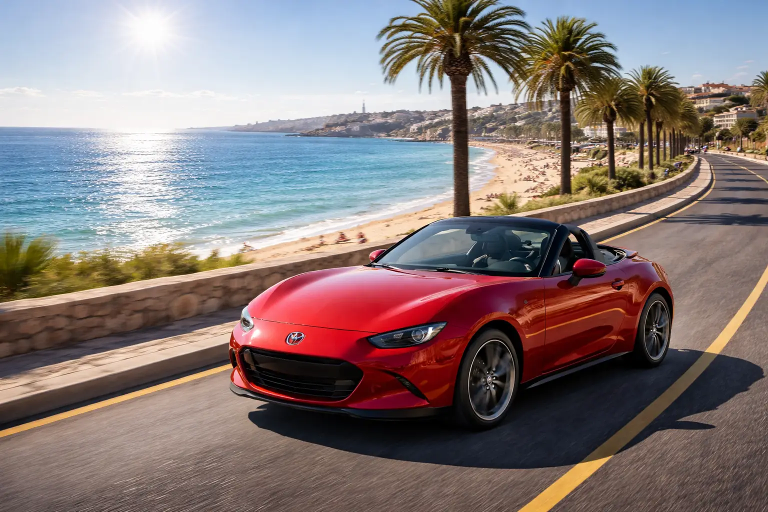 Cabriolet su costa portoghese