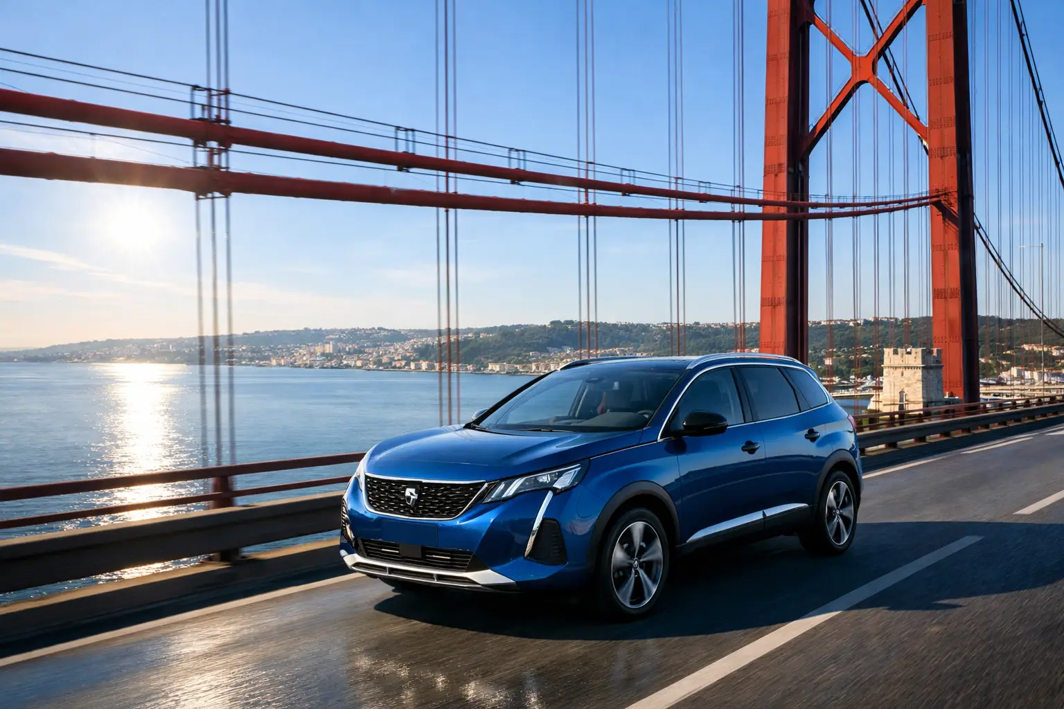 Auto in strada panoramica in Portogallo